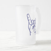 金属の角のマグ フロストグラスビールジョッキ (正面右)