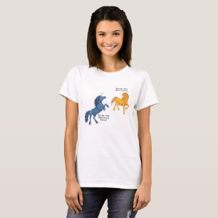 金属の角を持つユニコーンのカップル – Osm and Ghel Tシャツ