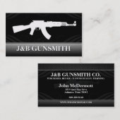 金属の鋼鉄および銃のガンショップの名刺 名刺 (正面/裏面)