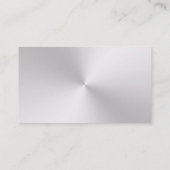 金属の鋼鉄専門のきれいでストライプのなアルミニウム 名刺 (裏面)