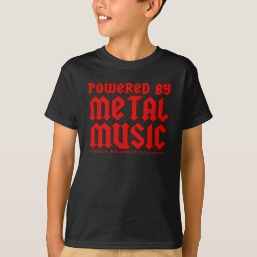 金属の音楽ファンの死の金属によって動力を与えられる Tシャツ (正面)