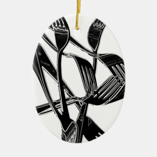 金属の セラミックオーナメント (正面)