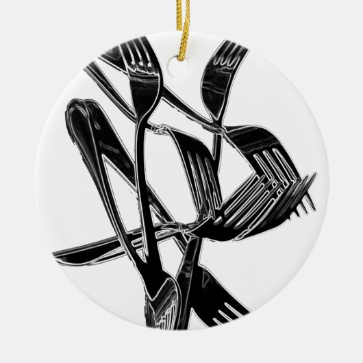 金属の セラミックオーナメント (正面)