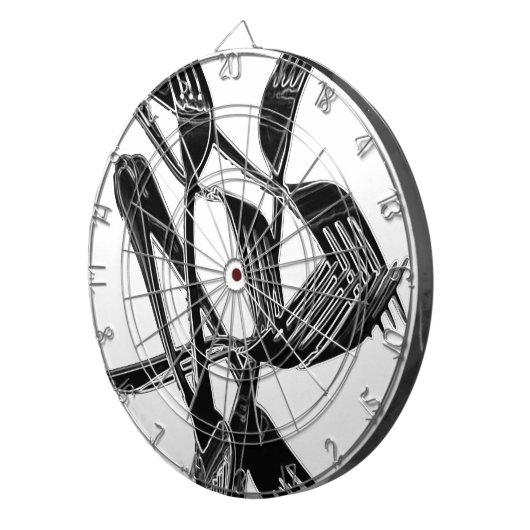 金属の ダーツボード (正面右)