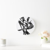 金属の ラウンド壁時計 (ホーム)