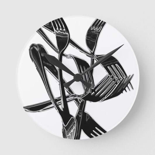 金属の ラウンド壁時計 (正面)