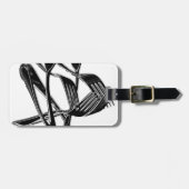 金属の ラゲッジタグ (正面横)