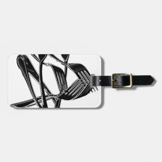 金属の ラゲッジタグ (正面横)