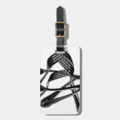 金属の ラゲッジタグ (正面縦)