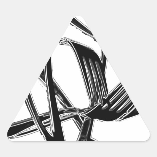 金属の 三角形シール (正面)