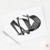 金属の 楕円形シール (封筒)