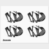 金属の 楕円形シール (シート)