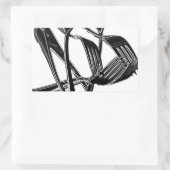 金属の 長方形シール (バッグ)