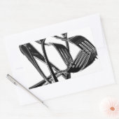 金属の 長方形シール (封筒)