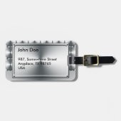 金属はパターンを一周します ラゲッジタグ (正面横)