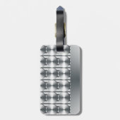 金属はパターンを一周します ラゲッジタグ (裏面縦)