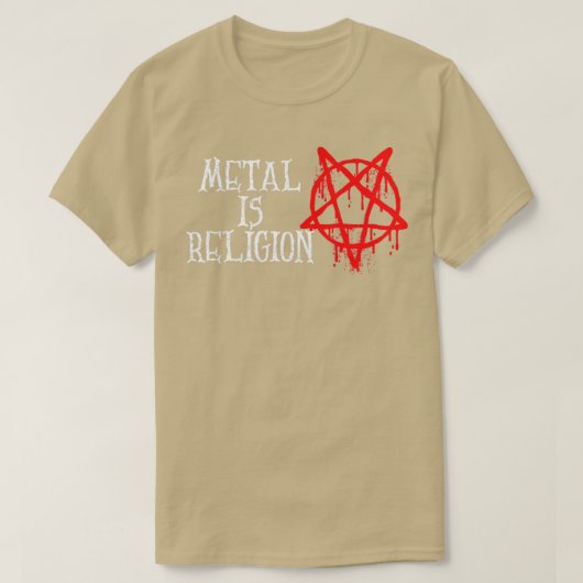 金属は宗教重金属ゴシックPentagram Sayin Tシャツ (デザイン正面)