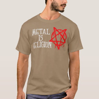 金属は宗教重金属ゴシックPentagram Sayin Tシャツ