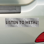 金属をかぶせるために重金属音楽ステッカー聞いて下さい バンパーステッカー (車上)