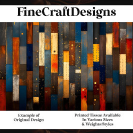 金属アクセント付き木製の厚板H5デコページ 薄葉紙