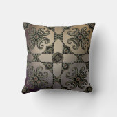 金属アステカ太陽ピローデザイン1 クッション (裏面)