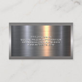 金属アルミニウムシルバーブラシ |はさみ 名刺 (裏面)