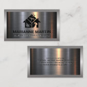 金属アルミニウムシルバーブラシ |アイコンのクリーニング 名刺 (正面/裏面)