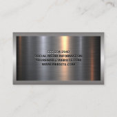 金属アルミニウムシルバーブラシ |エステート実在ロゴ 名刺 (裏面)