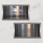 金属アルミニウムシルバーブラシ |ハンドソー |都市 名刺 (正面/裏面)