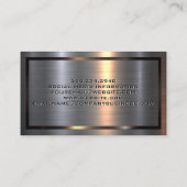 金属アルミニウムシルバーブラシ |メタリック縁ど 名刺 (裏面)