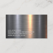 金属アルミニウムシルバーブラシ | 建築構築 名刺 (裏面)