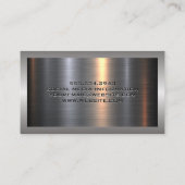 金属アルミニウムシルバーブラシ | 建築 名刺 (裏面)