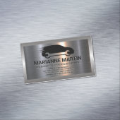 金属アルミニウムシルバーブラシ |自動サービス マグネット名刺 (インサイチュ)