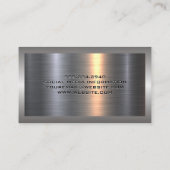 金属アルミニウムシルバーブラシ |自動サービス 名刺 (裏面)