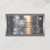 金属アルミニウムシルバーブラシ | 輝く 名刺 (裏面)