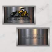 金属アルミニウムブラシ |建築車 名刺 (正面/裏面)