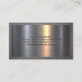 金属アルミニウム銀 | 鉄骨 名刺 (裏面)