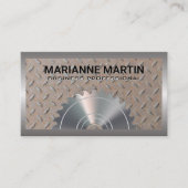 金属アルミニウム鋼 | 工業用鋸業 名刺 (正面)