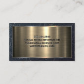 金属アルミニウム |メタリック実在エステートロゴ 名刺 (裏面)