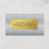 金属アルミニウム |リベット金ゴールドフレーム 名刺 (裏面)