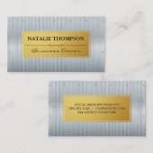 金属アルミニウム |リベット金ゴールドフレーム 名刺 (正面/裏面)