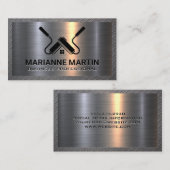 金属アルミニウム | ロー絵を描ラ | 鋼パターン 名刺 (正面/裏面)