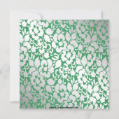 金属エメラルドグリーンの保存日付の通知 セーブザデート (裏面)