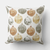 金属エレガントクリスマスオーナメントパターン クッション (正面)