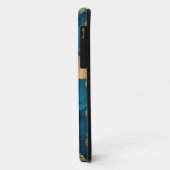 金属エレガントティール（緑がかった色）金ゴールドパイナップルモノグラム Case-Mate iPhoneケース (裏面/左)