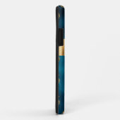 金属エレガントティール（緑がかった色）金ゴールドパイナップルモノグラム Case-Mate iPhoneケース (裏面/右)