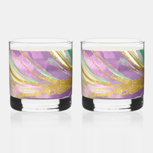 金属エレガントデザイン付きウィスキー眼鏡 ウイスキーグラス (裏面)