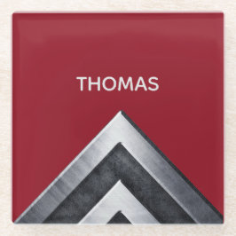 金属エレガントパターモノグラムのン ガラスコースター