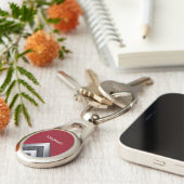 金属エレガントパターモノグラムのン キーホルダー (側面)