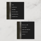 金属エレガントフェイクダブルトリム(水玉模様付) スクエア名刺 (正面/裏面)